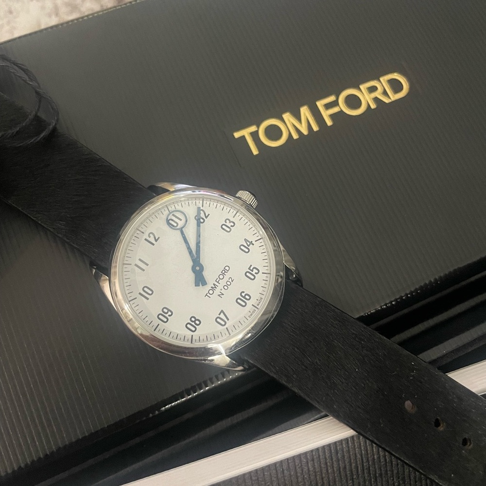 Tom Ford Unisex White Dial Quartz Watch - Picture 12 of 13